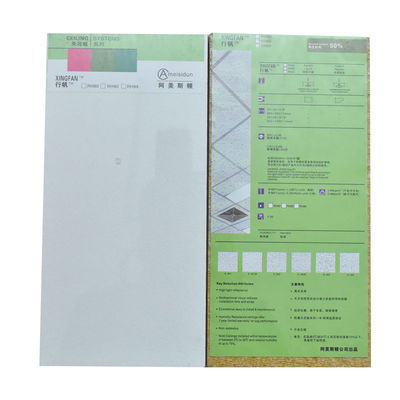 600x600/600x1200mm Mineralwolldeckenfliesen mit Tegular Edge Pin Hole 14mm Dicke